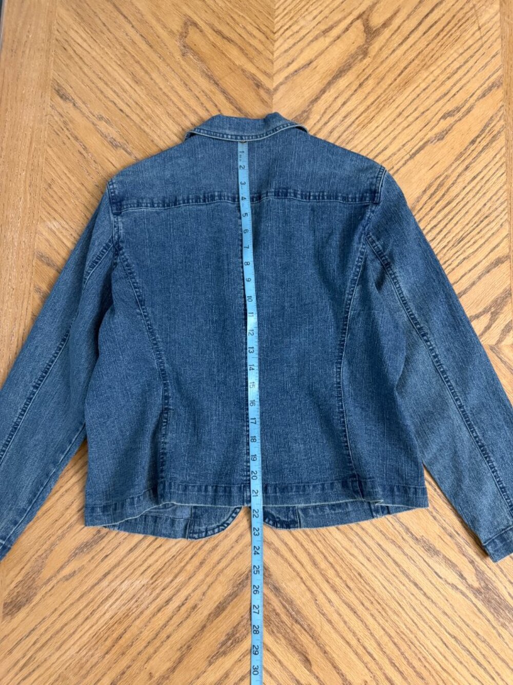 Ruby Rd. Rhinestone Jean Jacket Size 14P - Picture 11 of 12